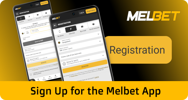 Sign Up for the Melbet App