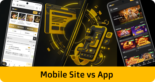 Melbet users choose between the two options