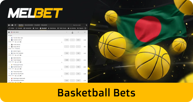 Melbet grab odds on basketball tournaments